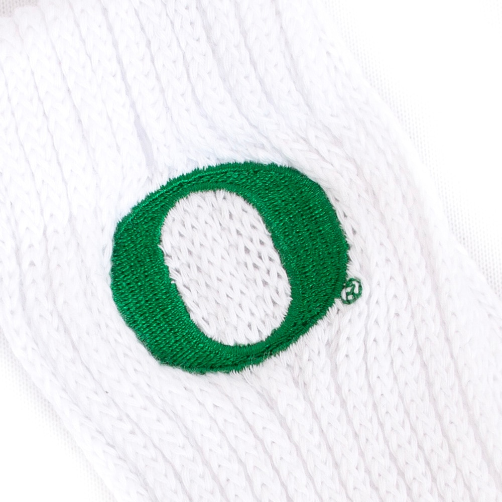 Classic Oregon O, Zoozatz, White, Crew, Cotton Blend, Accessories, Women, Slouchy, Sock, 949473